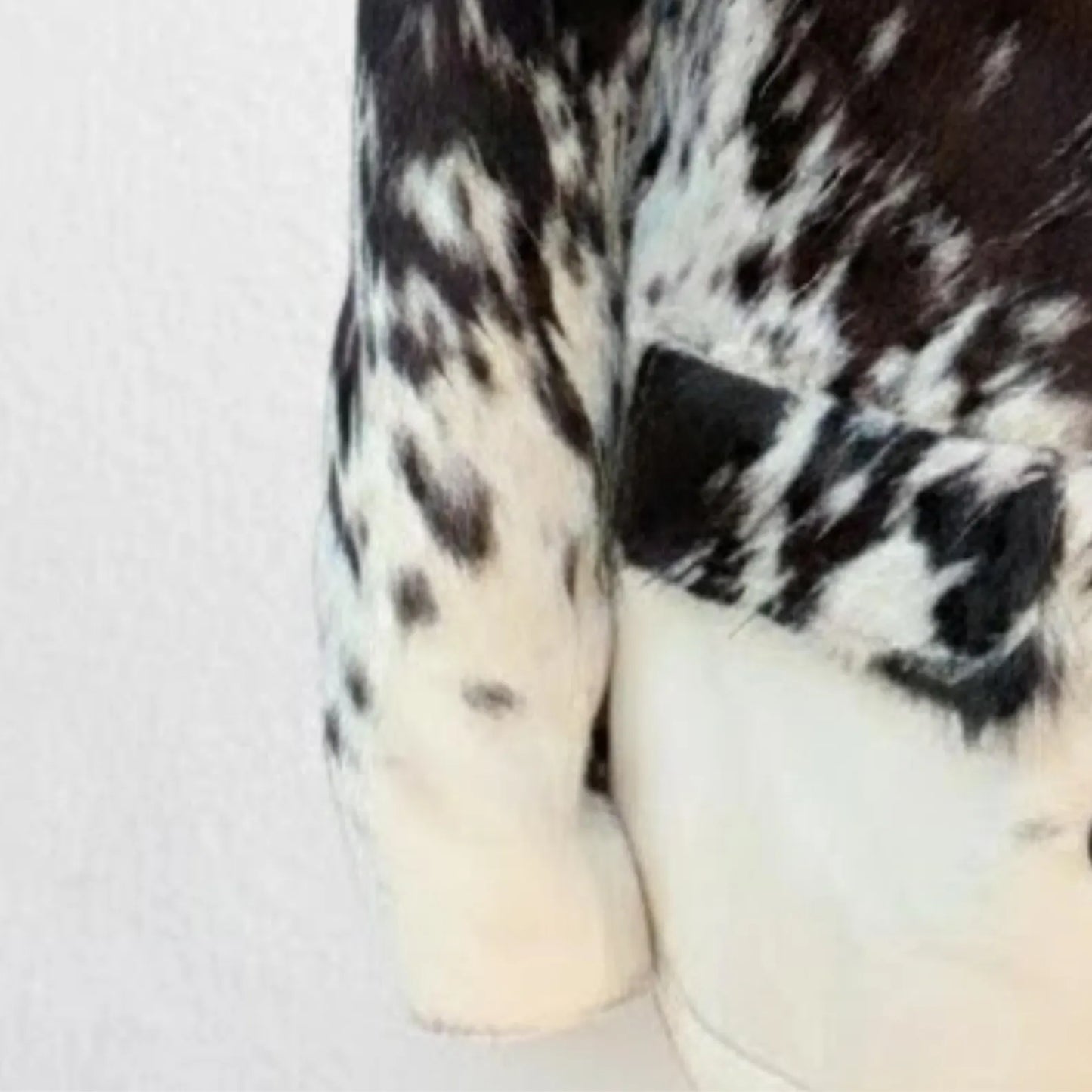 Handmade Black and White Cowhide Jacket – Mens Western Wear, Real Hair On Hide Coat