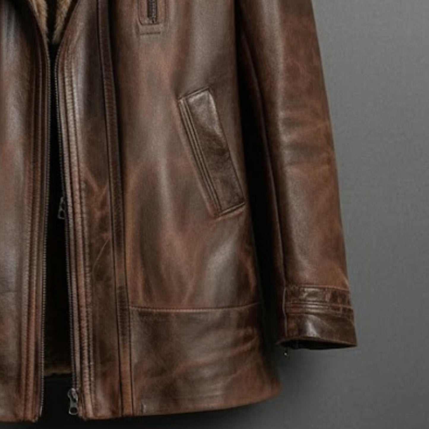 Handmade Brown Shearling Jacket – Women's Leather B3 Bomber Coat, Aviator Style Winter Gift