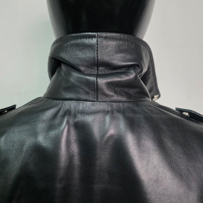 Handmade Black Leather Jacket – Men's Biker Style Motorcycle Jacket