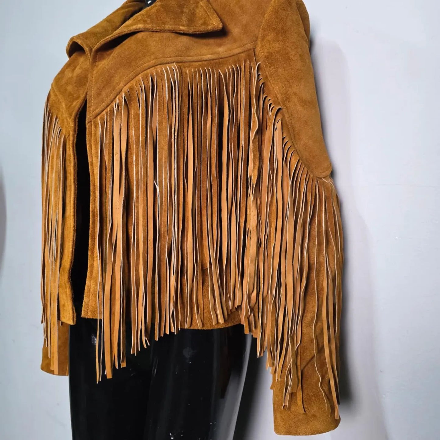 Handmade Brown Suede Fringe Jacket – Western Jacket for Women