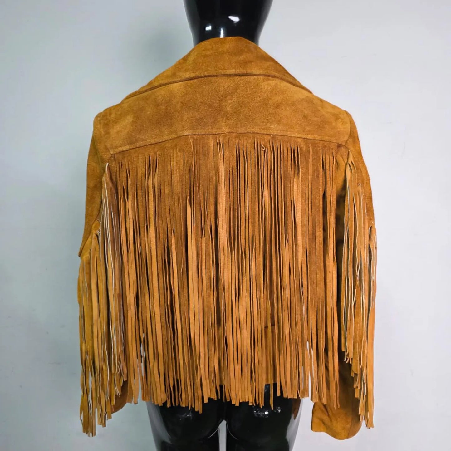 Handmade Brown Suede Fringe Jacket – Western Jacket for Women