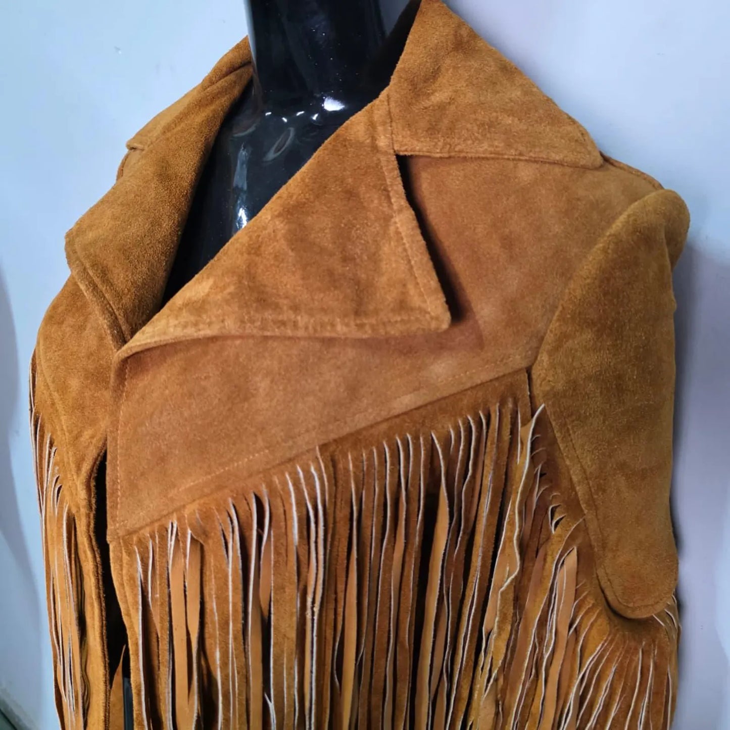 Handmade Brown Suede Fringe Jacket – Western Jacket for Women