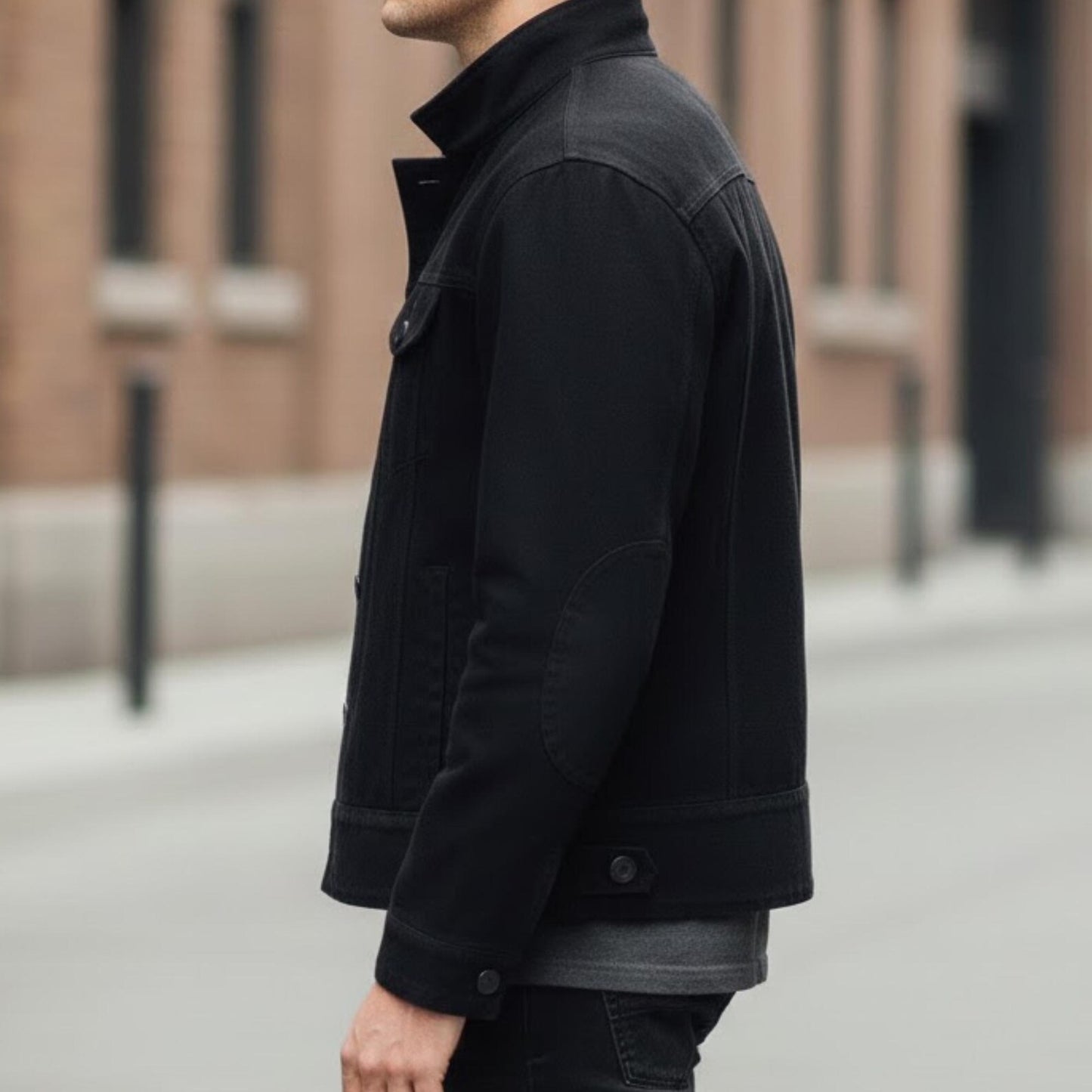 Handmade Black Cotton Cyberpunk Tech wear Jacket, Edgy Men's Streetwear