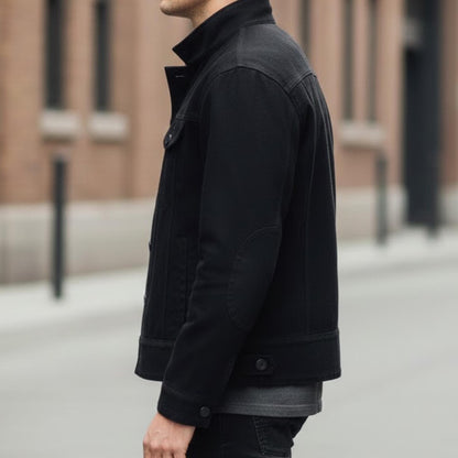 Handmade Black Cotton Cyberpunk Tech wear Jacket, Edgy Men's Streetwear