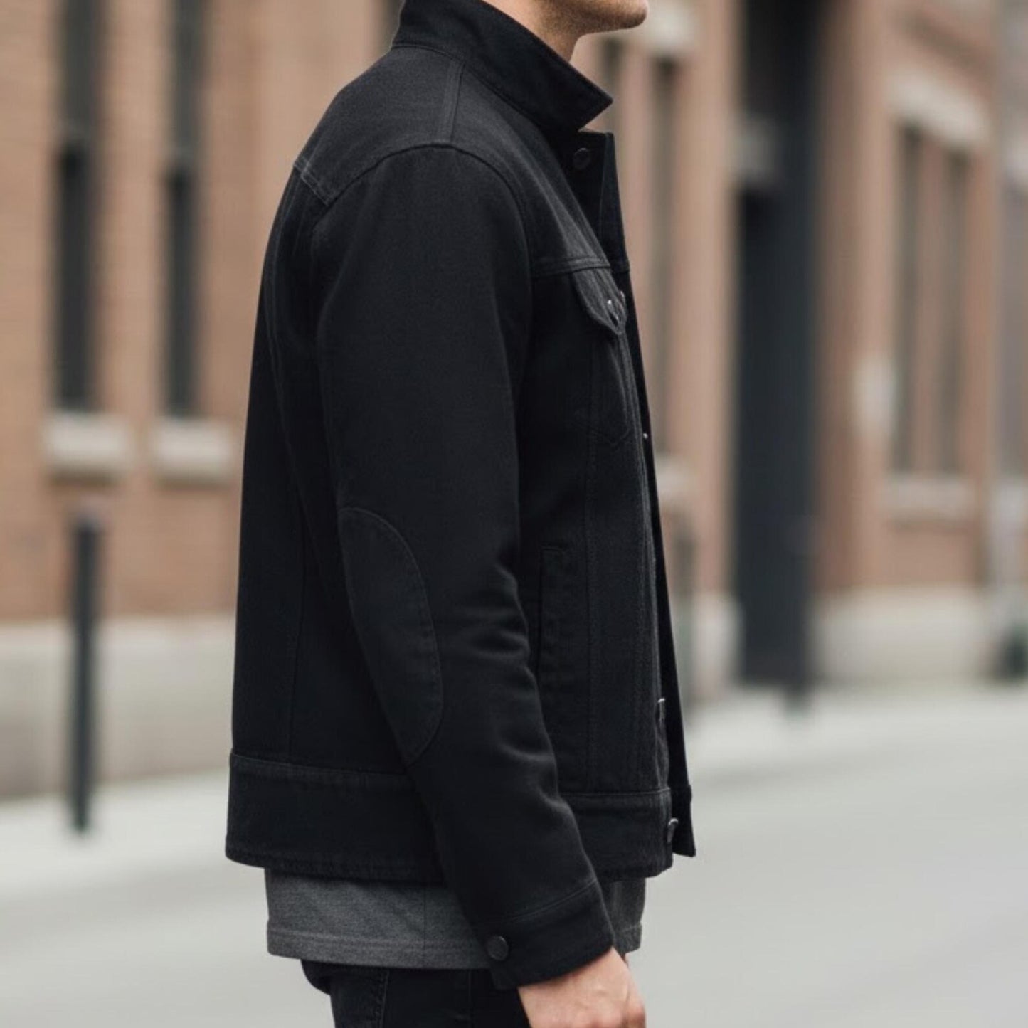 Handmade Black Cotton Cyberpunk Tech wear Jacket, Edgy Men's Streetwear
