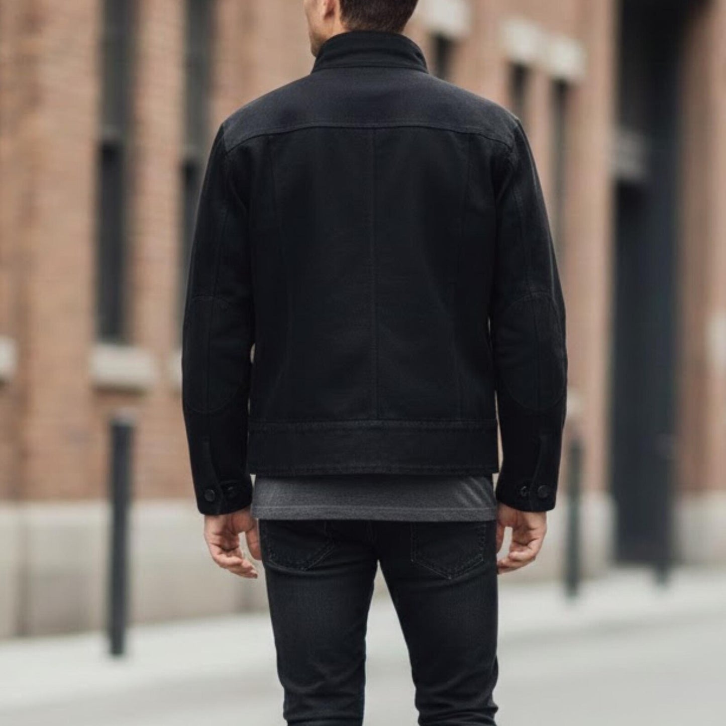 Handmade Black Cotton Cyberpunk Tech wear Jacket, Edgy Men's Streetwear