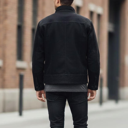 Handmade Black Cotton Cyberpunk Tech wear Jacket, Edgy Men's Streetwear